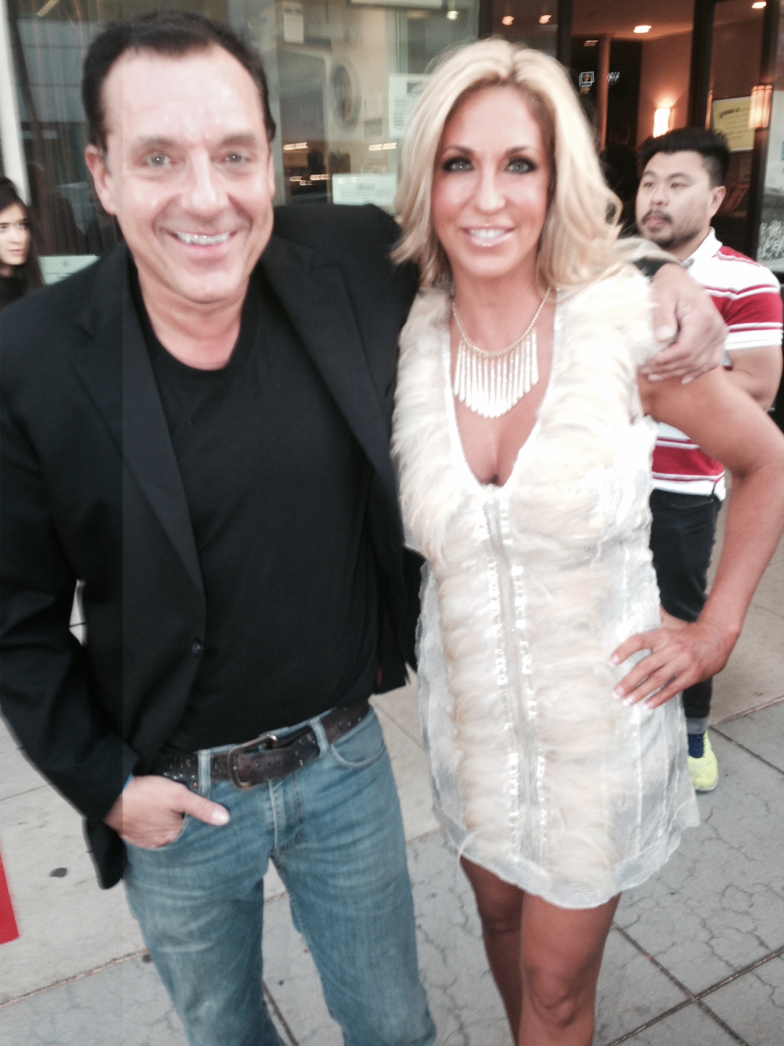 Carla Gonzalez with Actor Tom Sizemore-Private Number Red Carpet Movie Premier