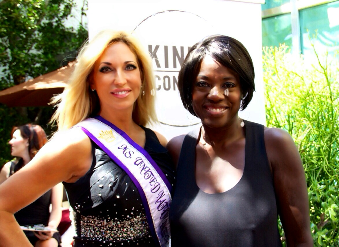 Carla Gonzalez, Ms. United Nation International, with Actress Viola Davis of "How to Get Away with Murder"