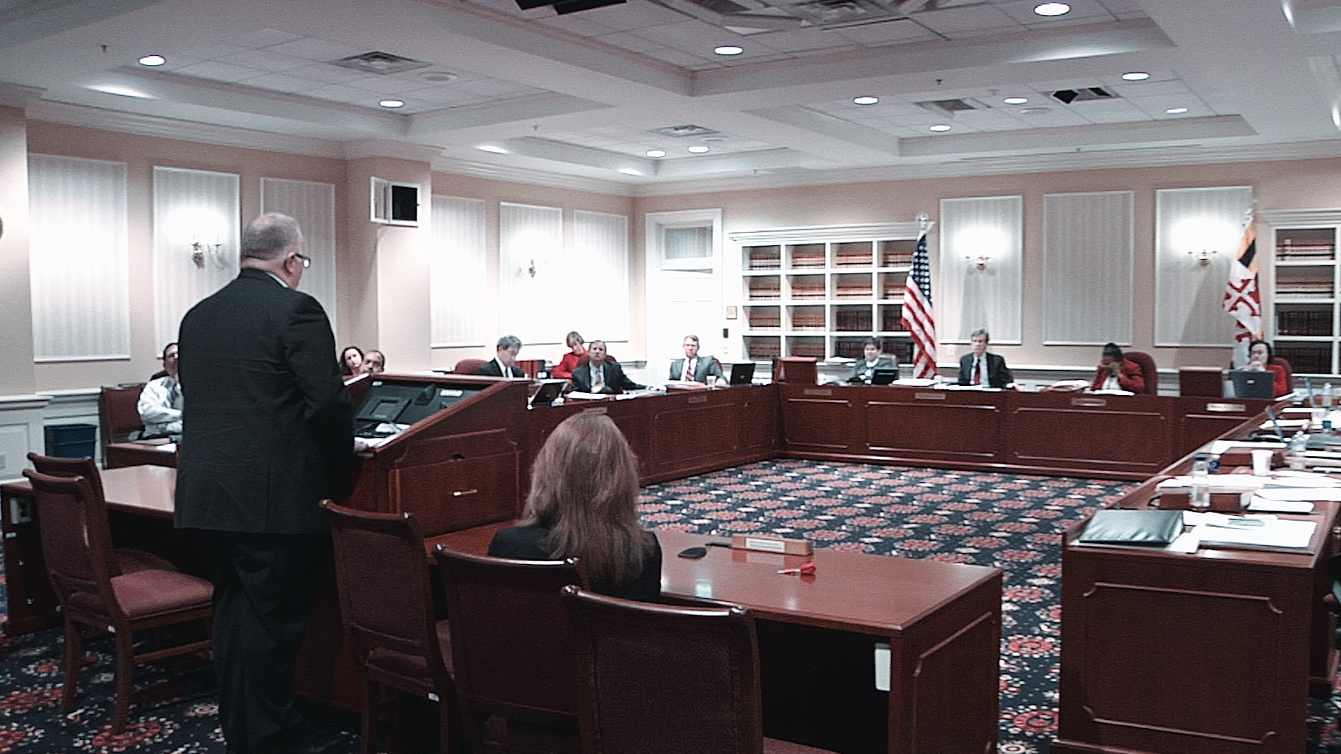 Kirk Bloodsworth testifies in front of the Maryland Senate