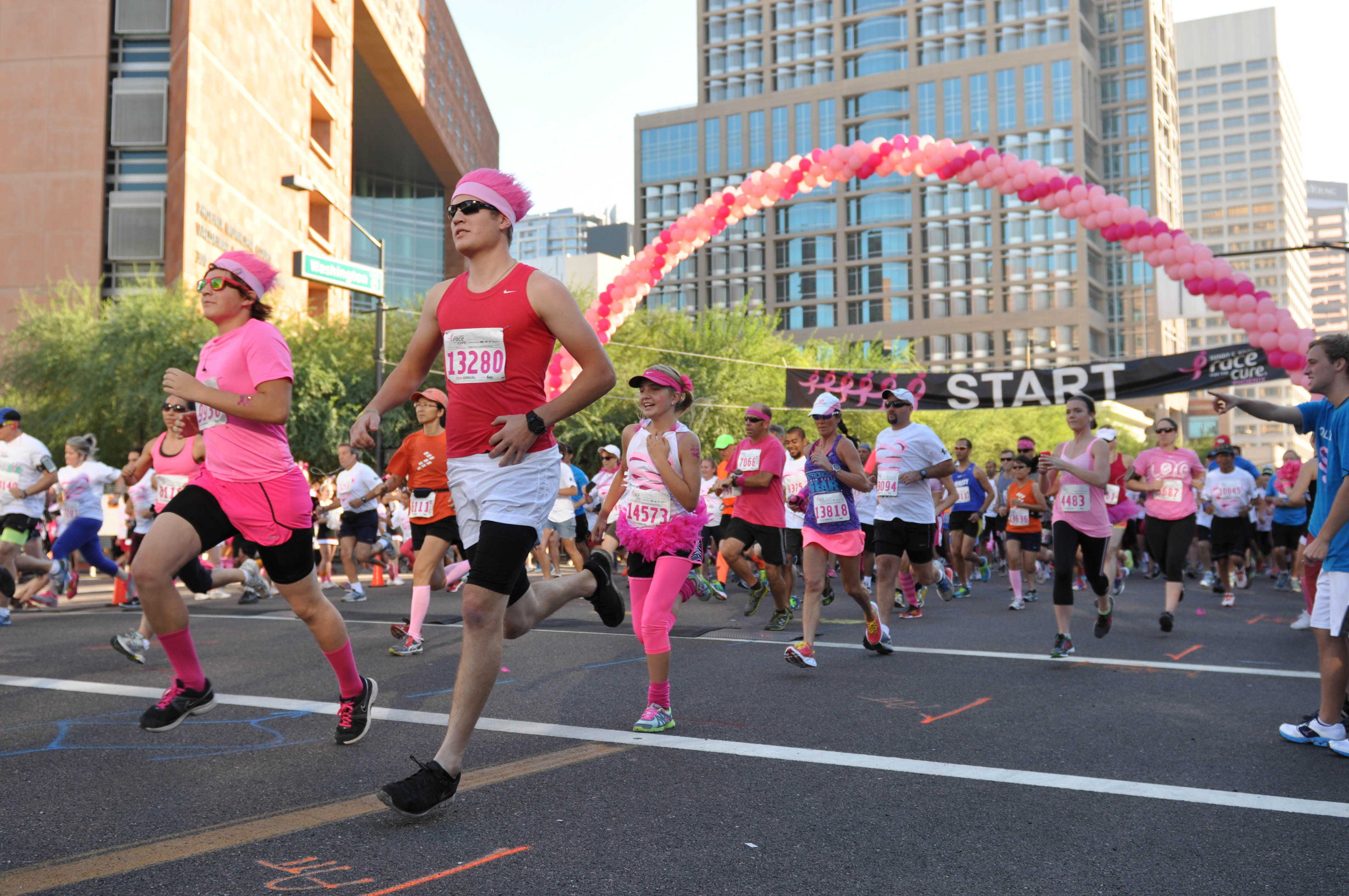 "The Race Is On!" to cure breast cancer with the Susan G. Komen Phoenix Race For the Cure 2014 on October 12, 2014.