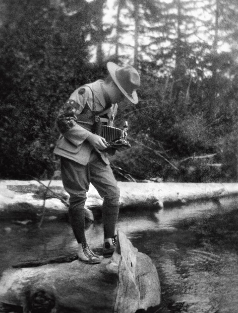 Eagle Scout L. Ron Hubbard in 1924 with the Kodak Brownie Jr. he used to take photos of the Olympic National Forest as he led hikes through The Brothers and Buckhorn Wilderness areas from Camp Parsons