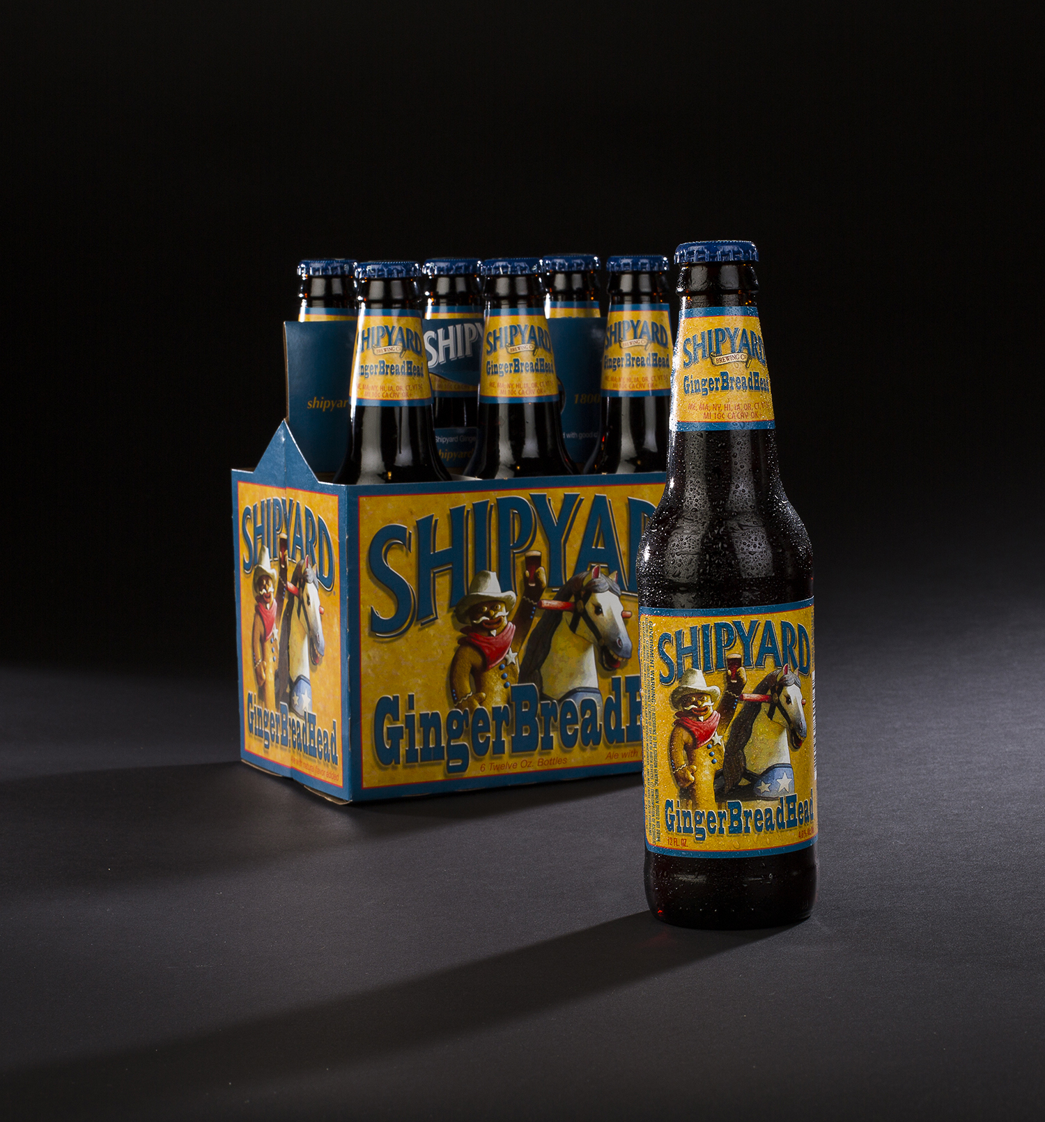 Shipyard GingerBreadHead Ale is available in 6-packs, 12-packs, and on draft.