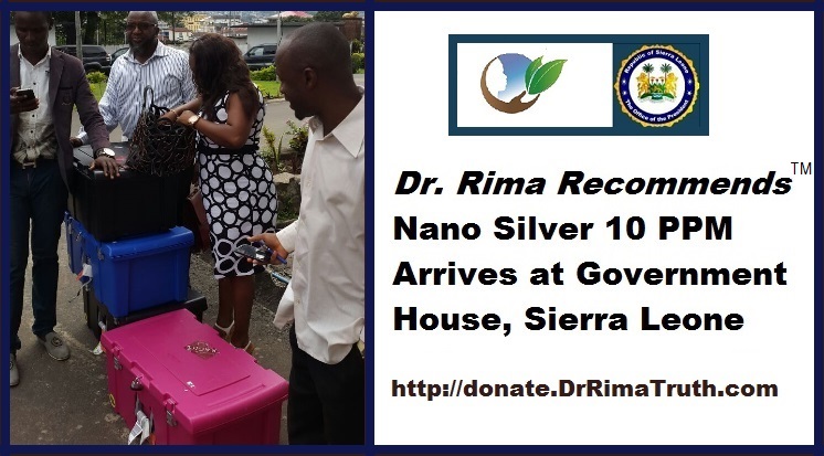 Nano Silver 10 PPM Arrives At State House, Sierra Leone, September 28, 2014