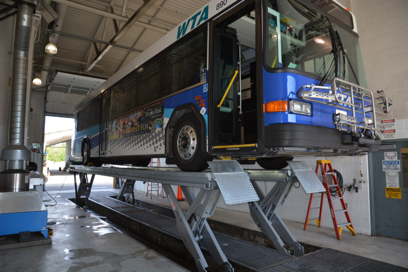 Stertil-Koni Wash Bay model of its popular SKYLIFT series, a true vertical rise platform lift with unique, “clear floor” concept