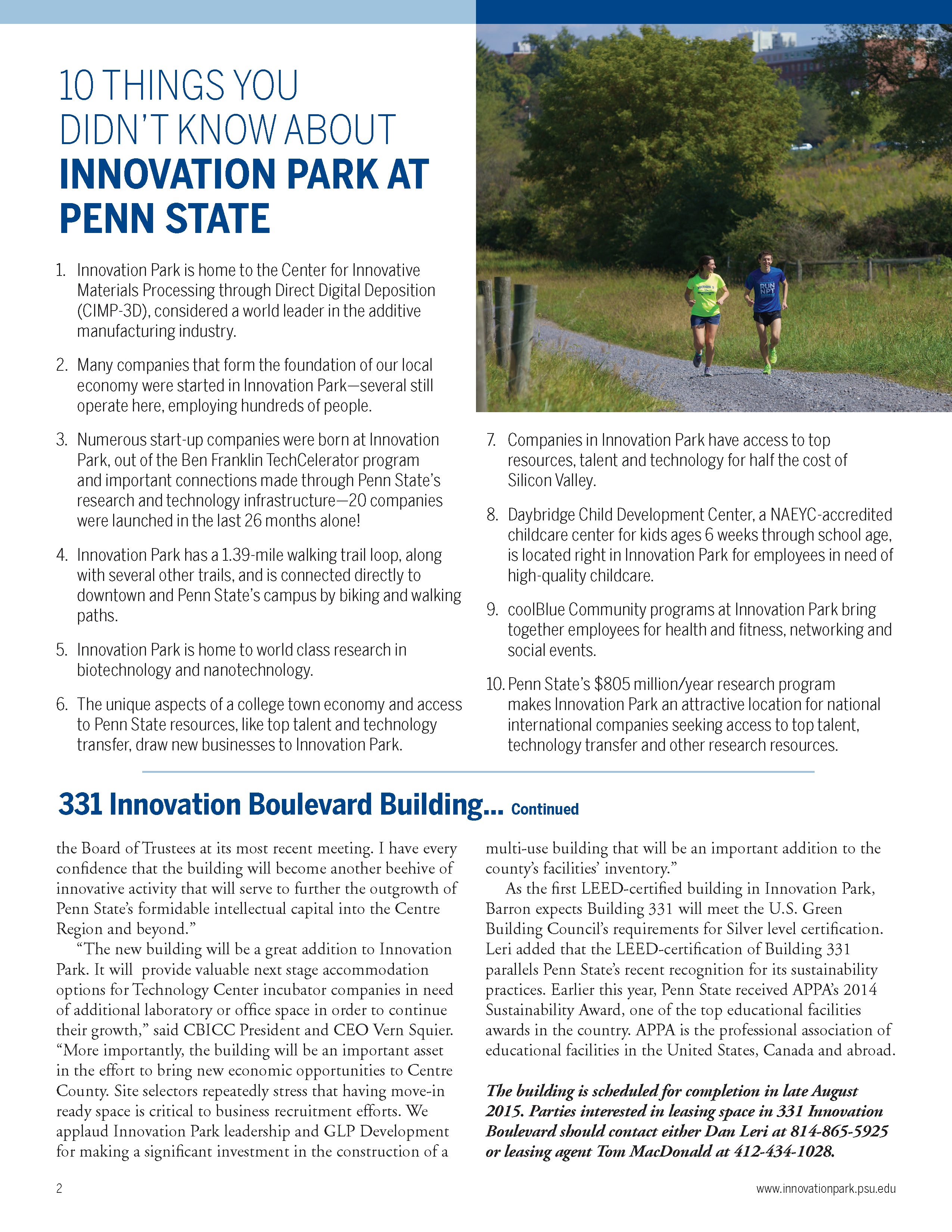 About Innovation Park in State College, PA