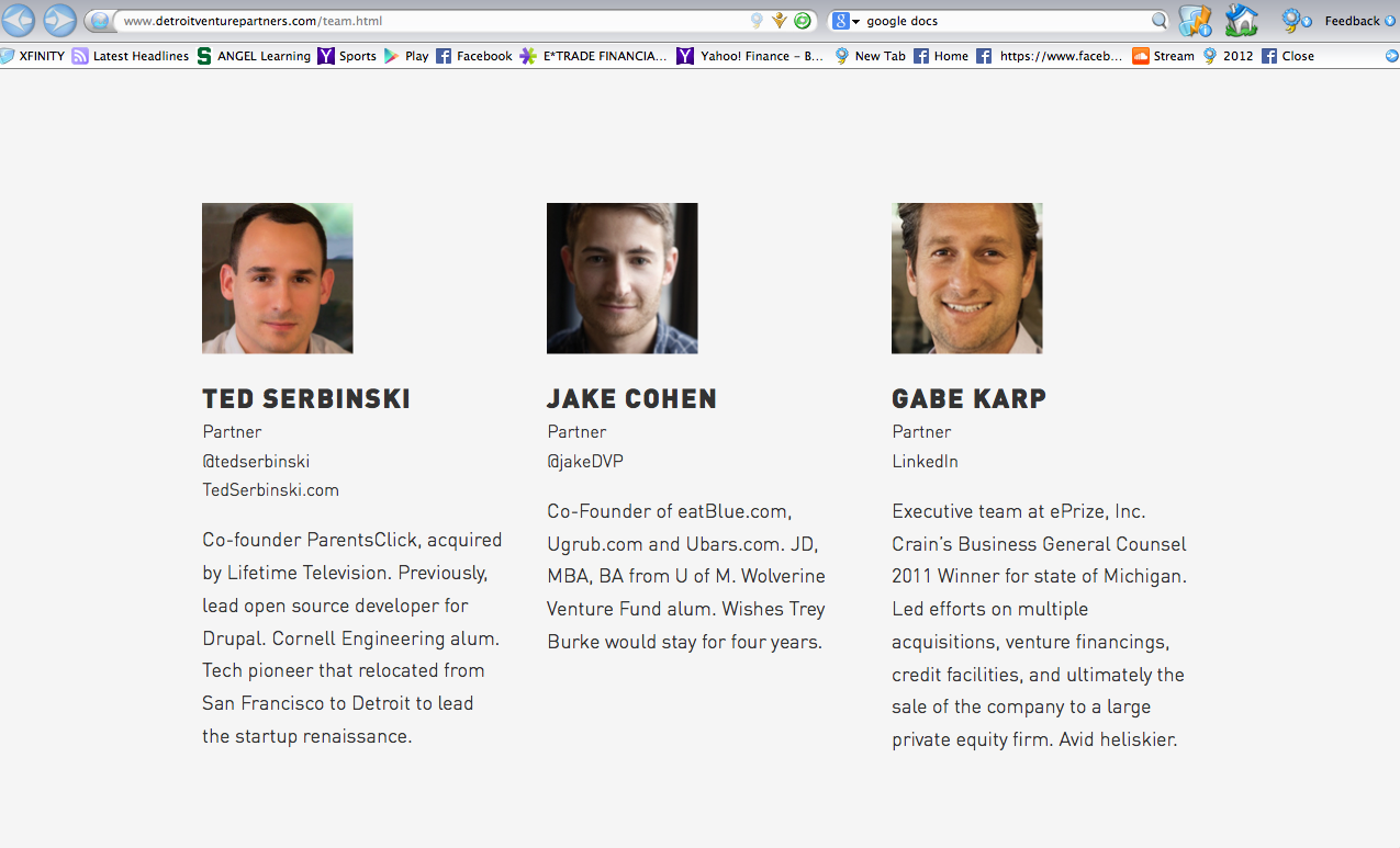 Scholarship Judge - Jake Cohen, Partner at Detroit Venture Partners, Bio