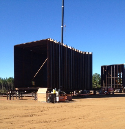 Saulsbury Field Fabricated Ductwork Sections for AEP’s Welsh Baghouse Project.