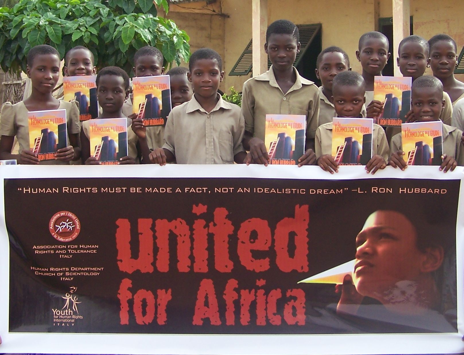 United for Africa provided The Technology of Study booklets to these children in Togo.
