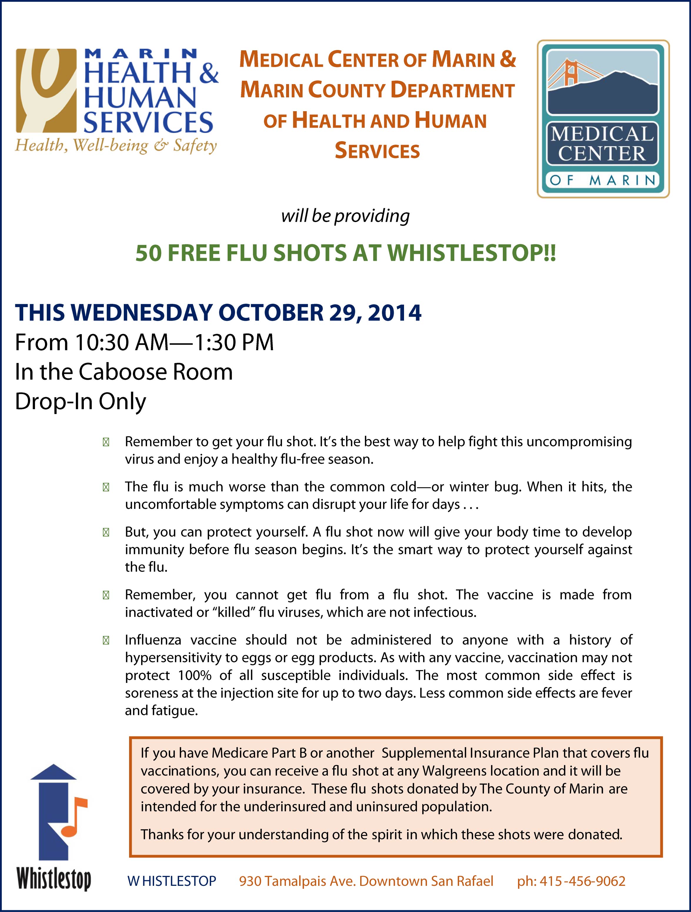 Flyer for Flu Shot Clinic