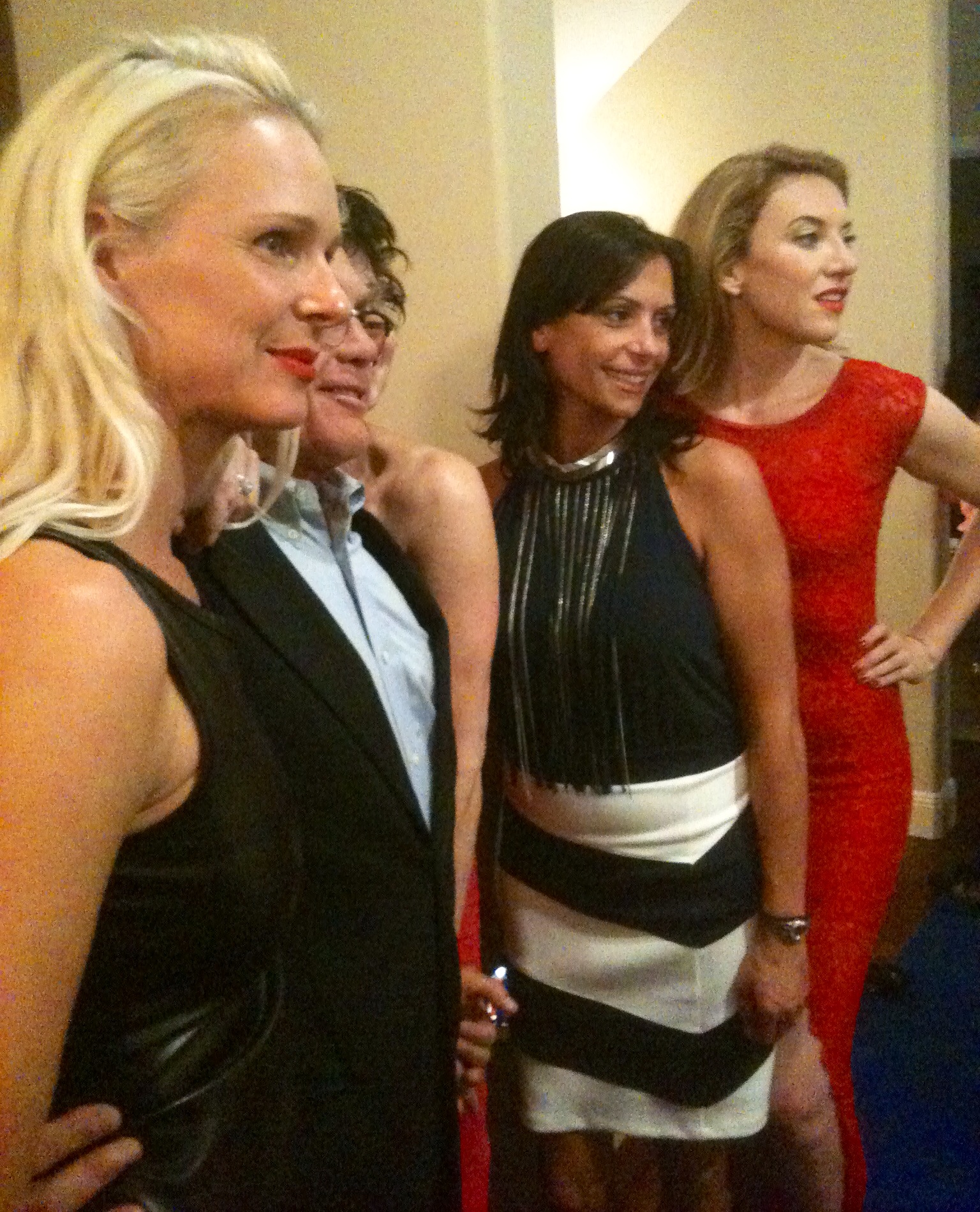 Claire Farwell with attendees and models at the SOSC trunk show benefit October 24.