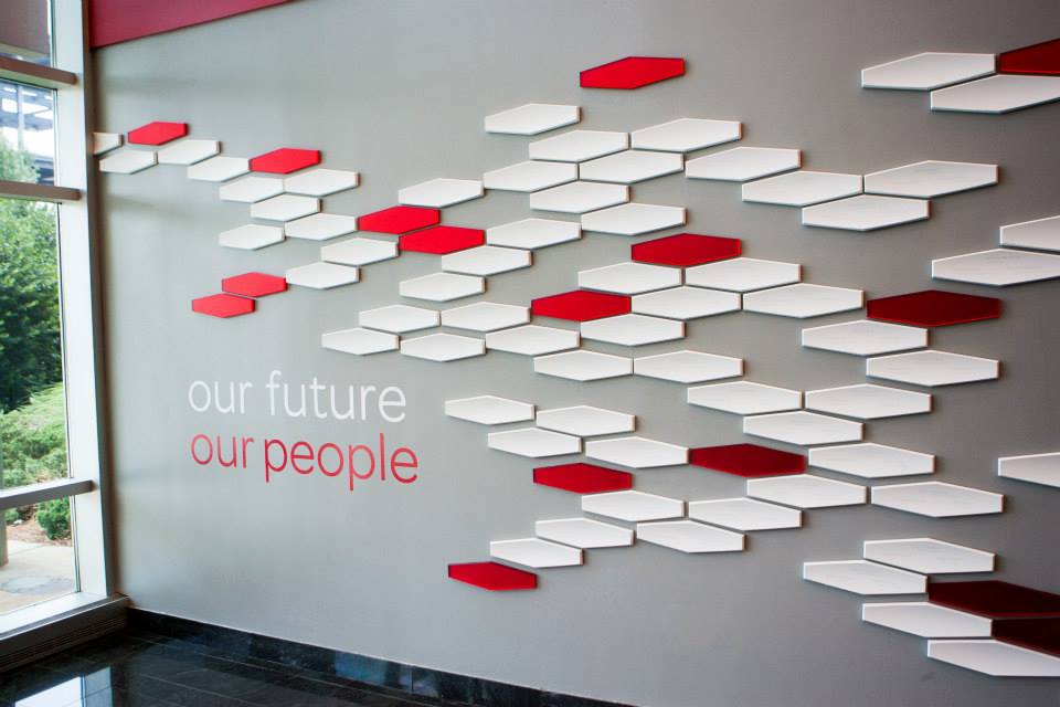 The "People Wall" inside the LexisNexis software division headquarters
