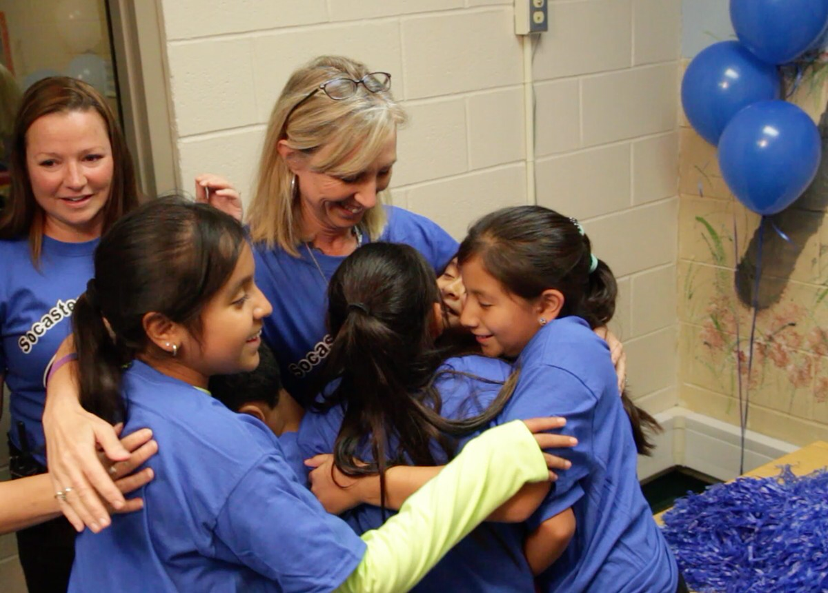 Socastee Elementary students celebrate their selection as a 2014 Blue Ribbon School