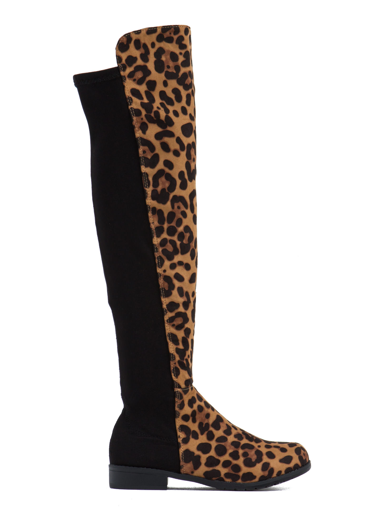 Score Slim Leopard Over-The-Knee Boots