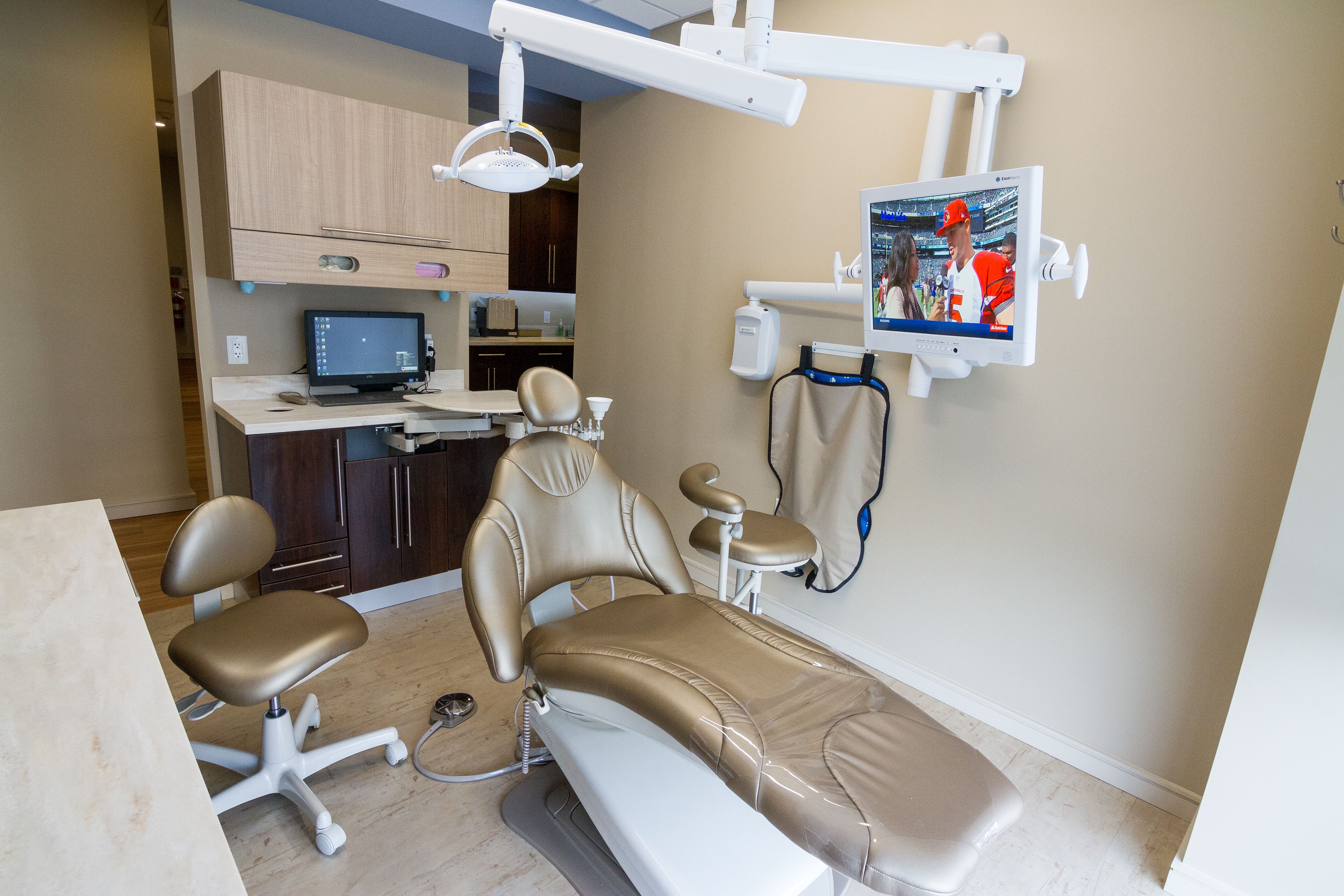 Heated massage chairs equipped with a television