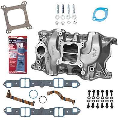 Summit Racing Intake Manifold and Installation Pro Pack for Small Block Chrysler V8