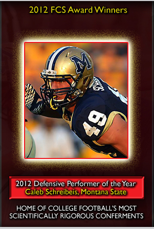 Caleb Schreibeis - 2012 CFPA FCS National Defensive Performer of the Year