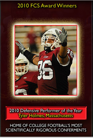 Tyler Holmes - 2010 CFPA FCS National Defensive Performer of the Year