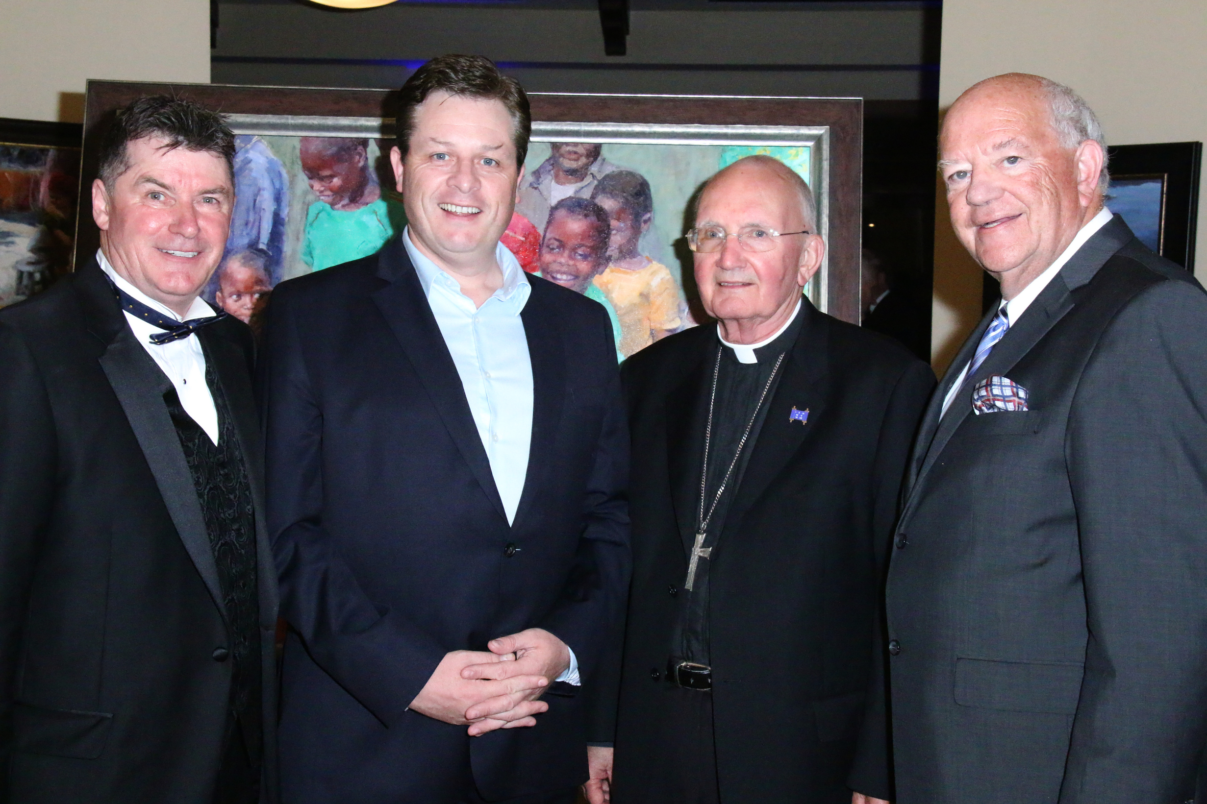Nick Jordan, Anthony Kearns, Bishop Tod Brown and Finbar Hill, Photo by Bob Delgadillo