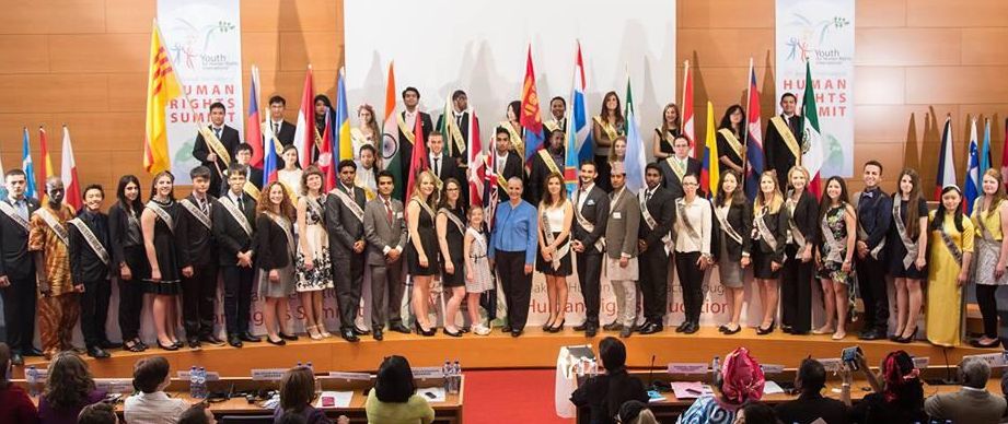 Youth at the 11th annual Human Rights Summit in Brussels in September 2014 were selected to represent their countries based on their ”outstanding work in human rights.”