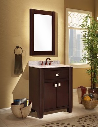 Portafino 30" Solid Oak Bathroom Vanity PF3021D from Sagehill Designs