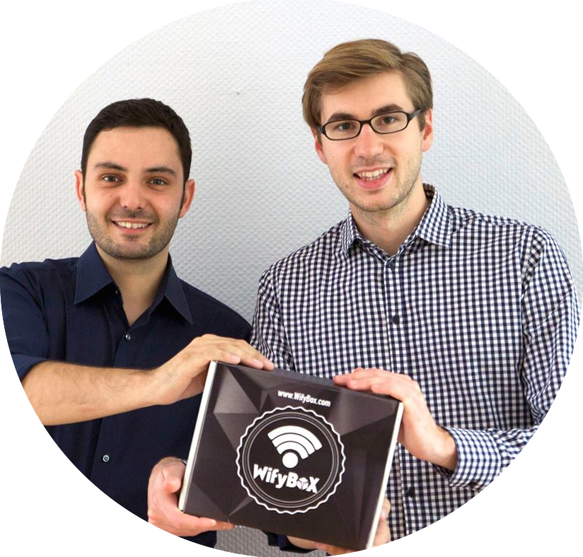 The two inventors of WifyBOX: Max Burger & Bart Vangeneugden
