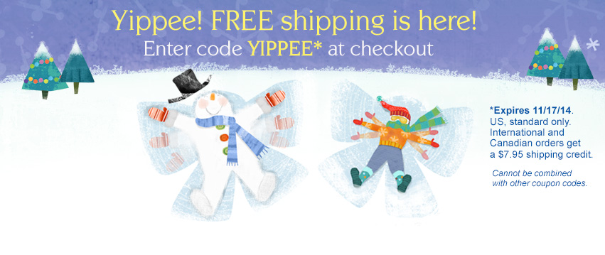 I See Me! is offering FREE SHIPPING on orders through 11/17/14 (US, Standard delivery) by entering the coupon code YIPPEE at checkout.