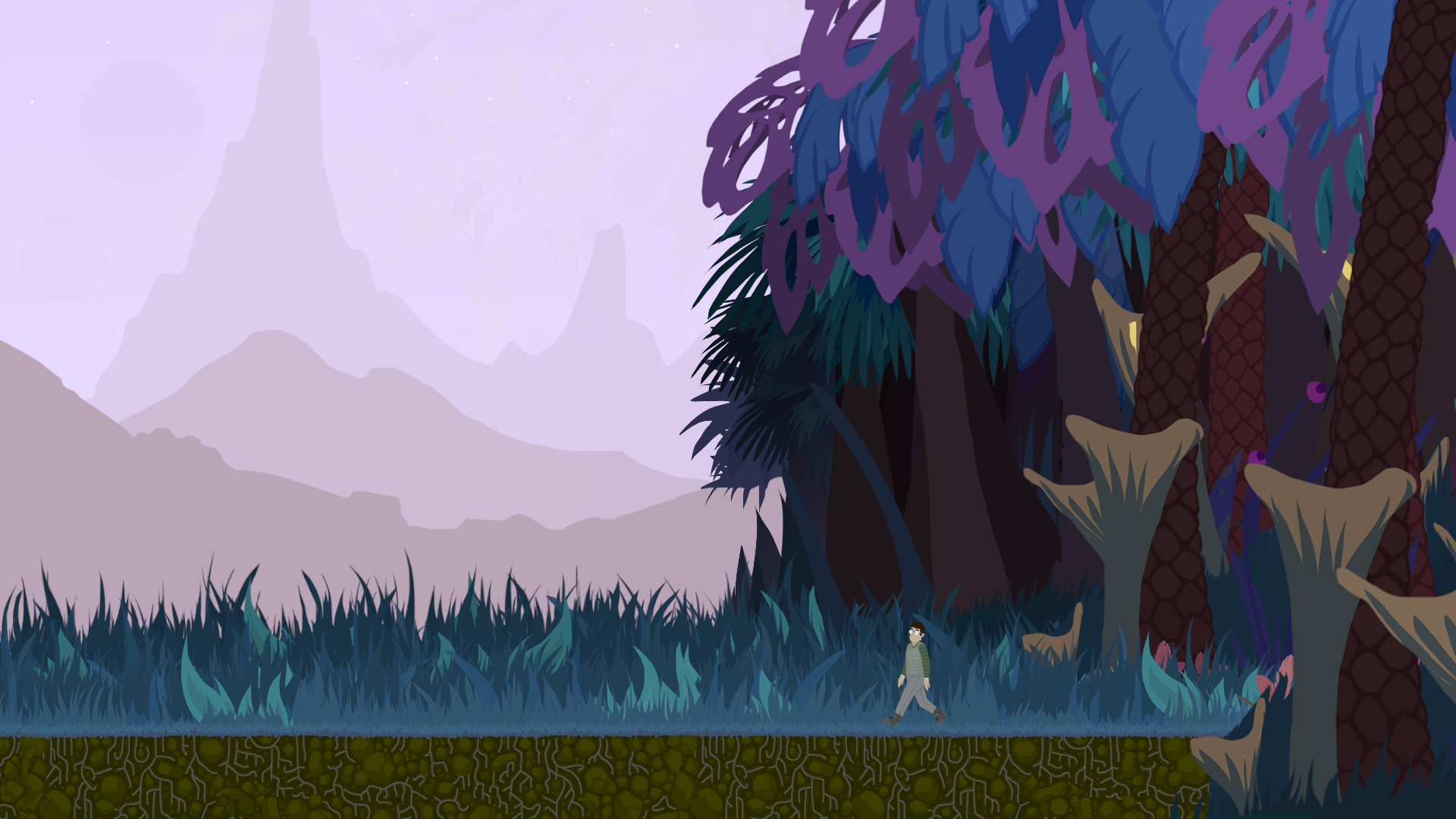 Alone on an unknown planet with vast forests and countless creatures