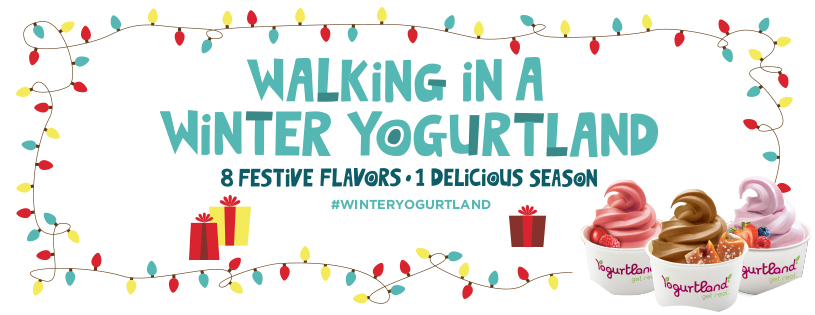 Winter Yogurtland celebrates the holiday season with new flavors and toppings.