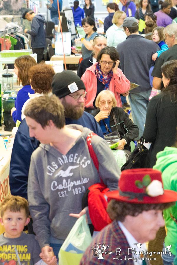 A crowd of attendees at the annual Albany VegFest taking place at the Polish Community Center November 15th, 2014.