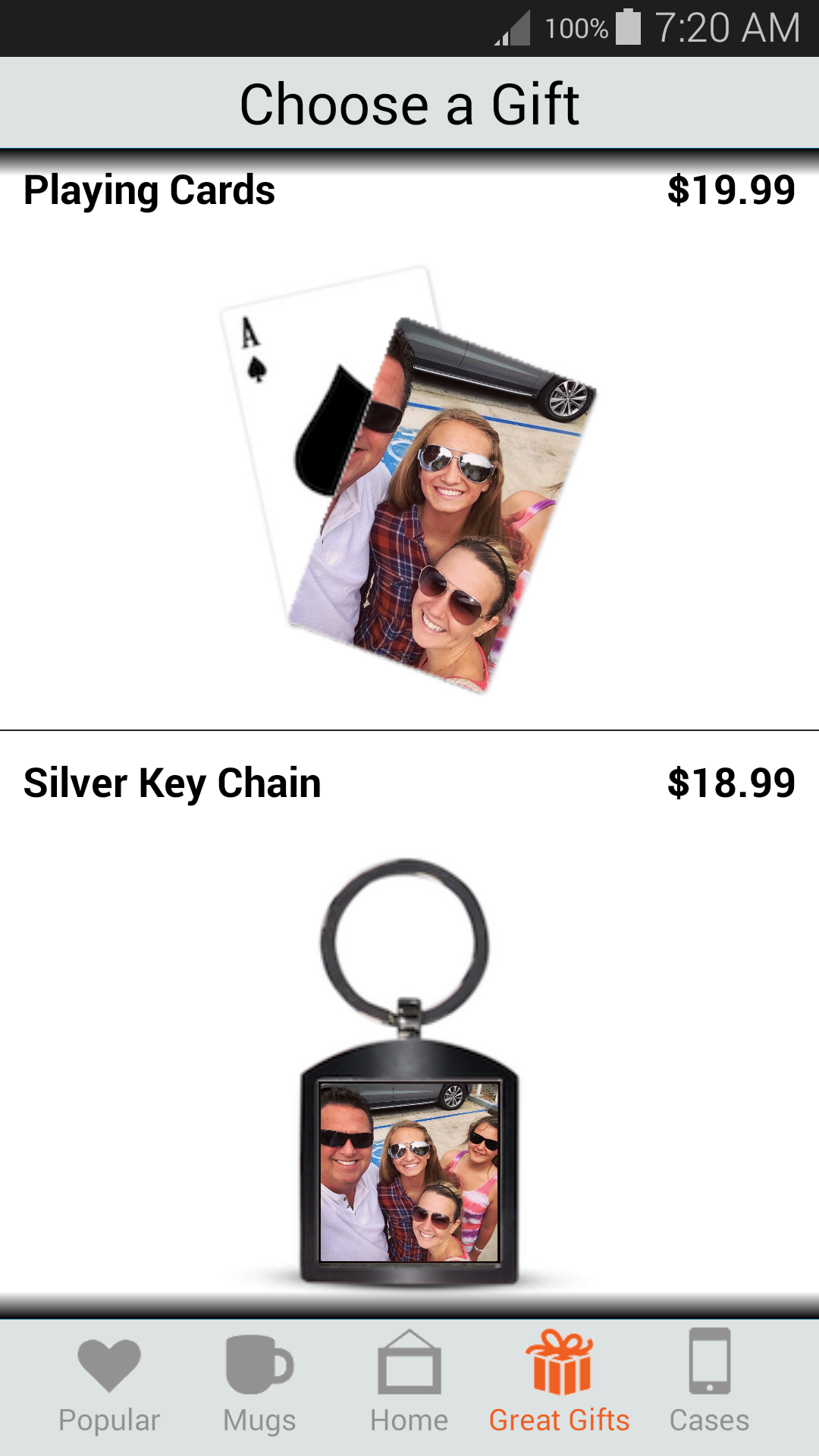 Photo gifts in many shapes and sizes
