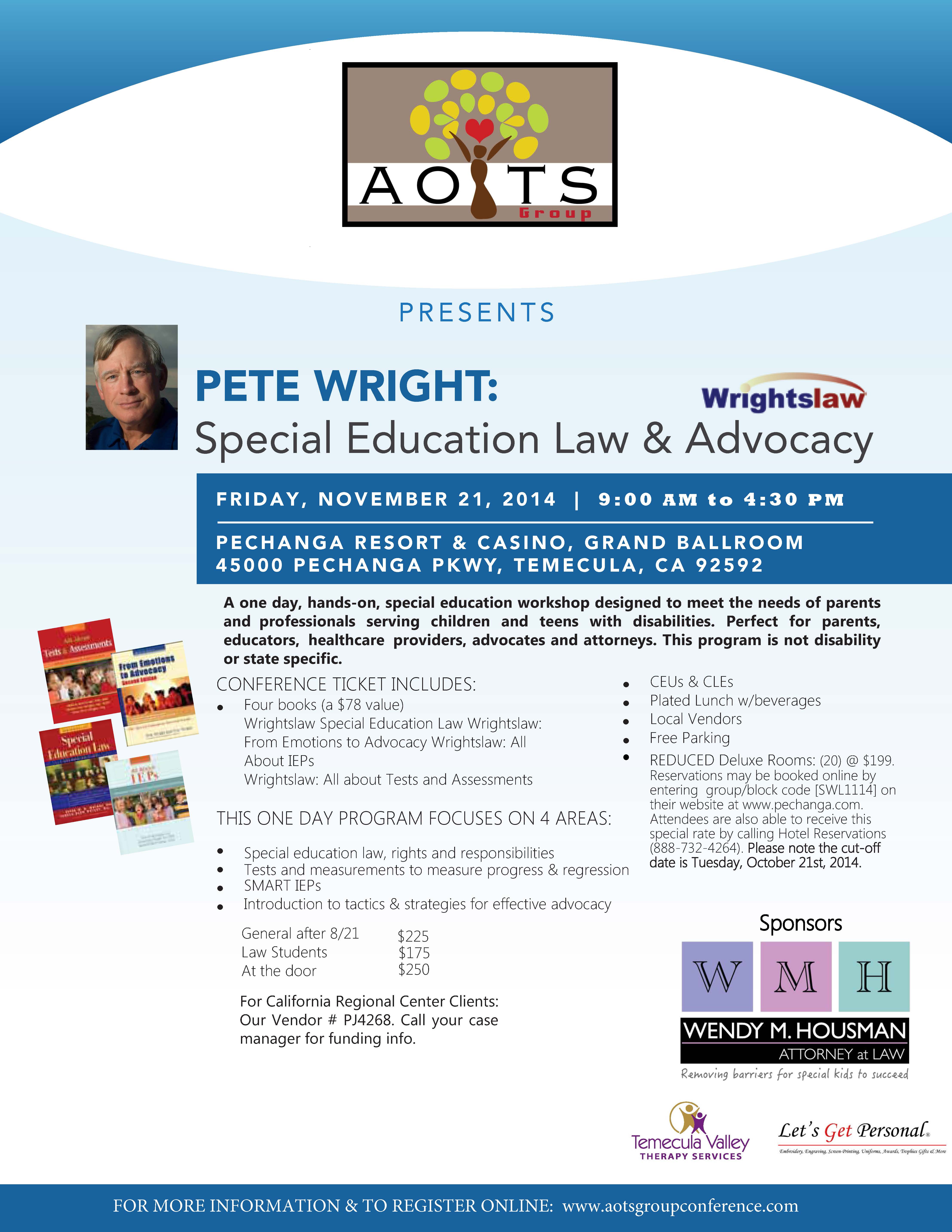 Wrightslaw Conference Flyer