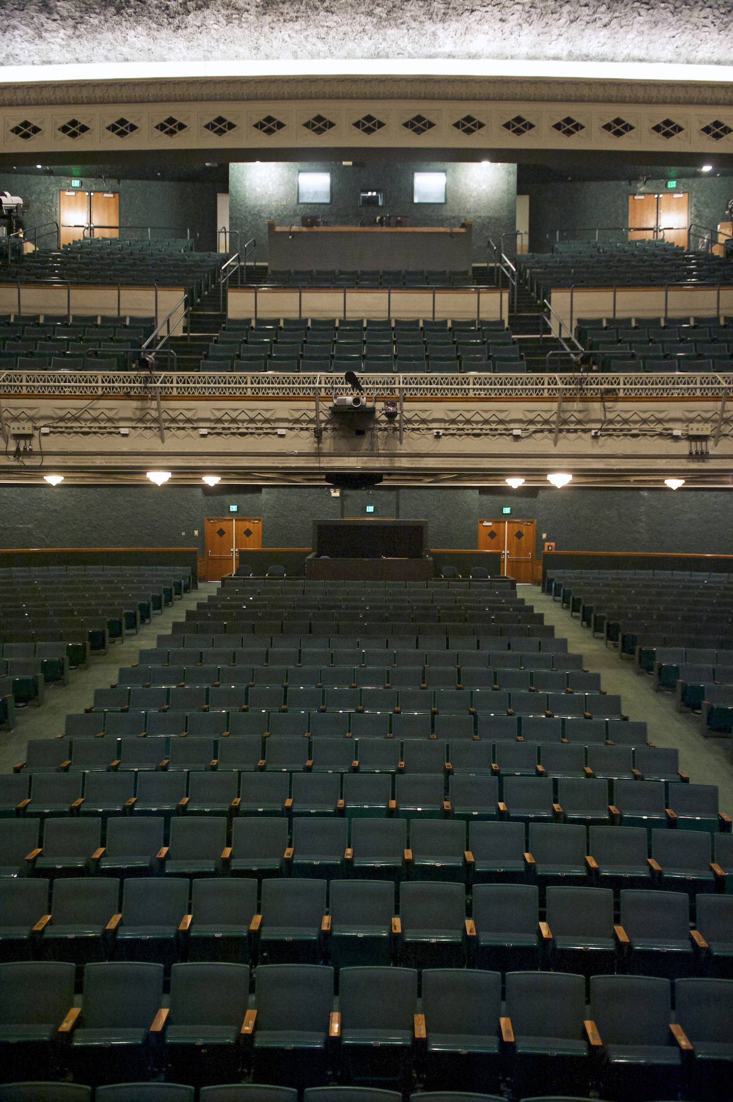 A view from the stage at Salt Lake Community College's Grand Theatre, Sundance Institute's newest screening venue for the annual Sundance Film Festival.