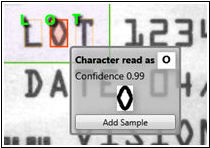 IntelliText OCR in AutoVISION Machine Vision Software enables advanced recognition of human-readable text.