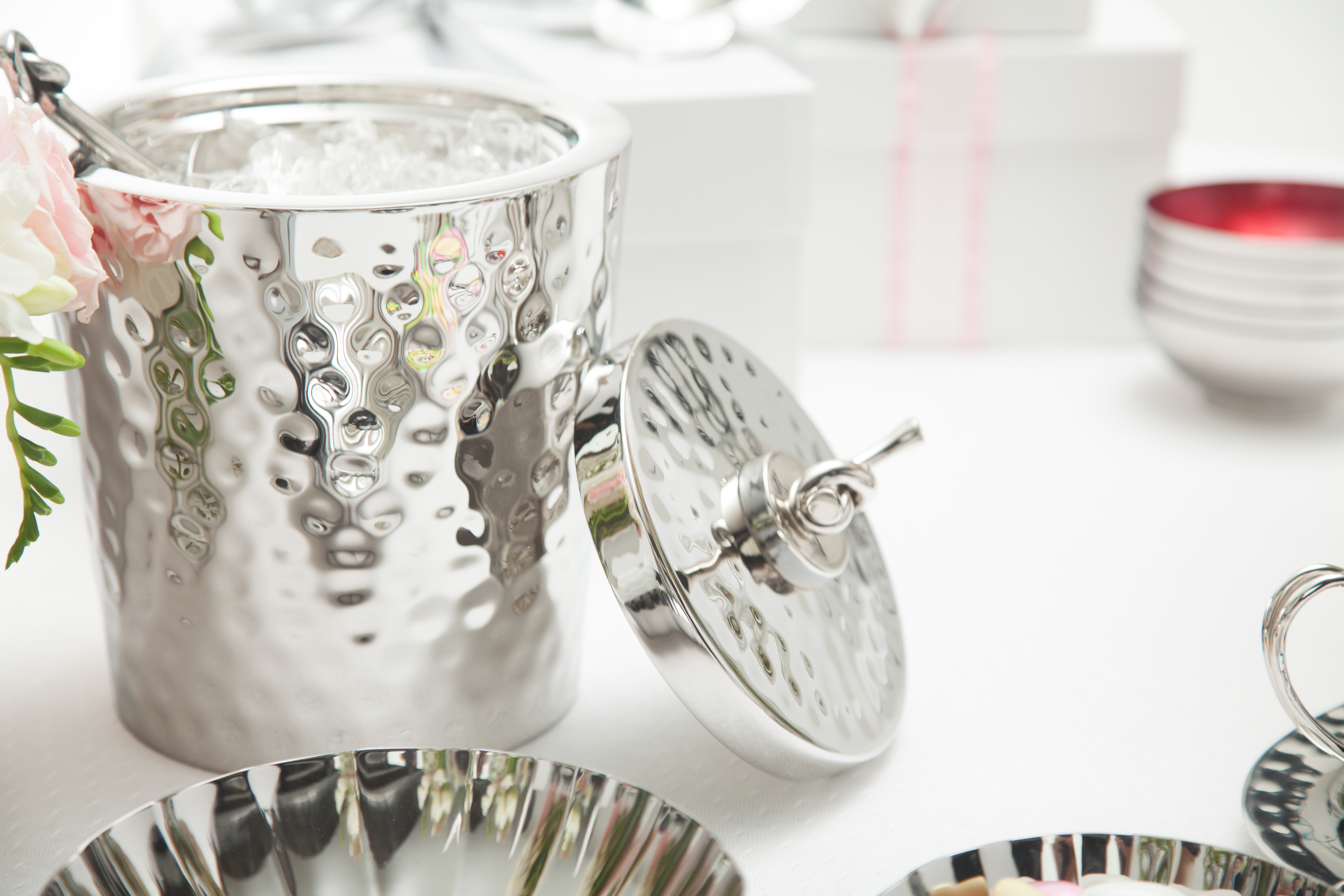 Mary Jurek Design stainless steel wedding gifts, bridal tabletop, home decor.