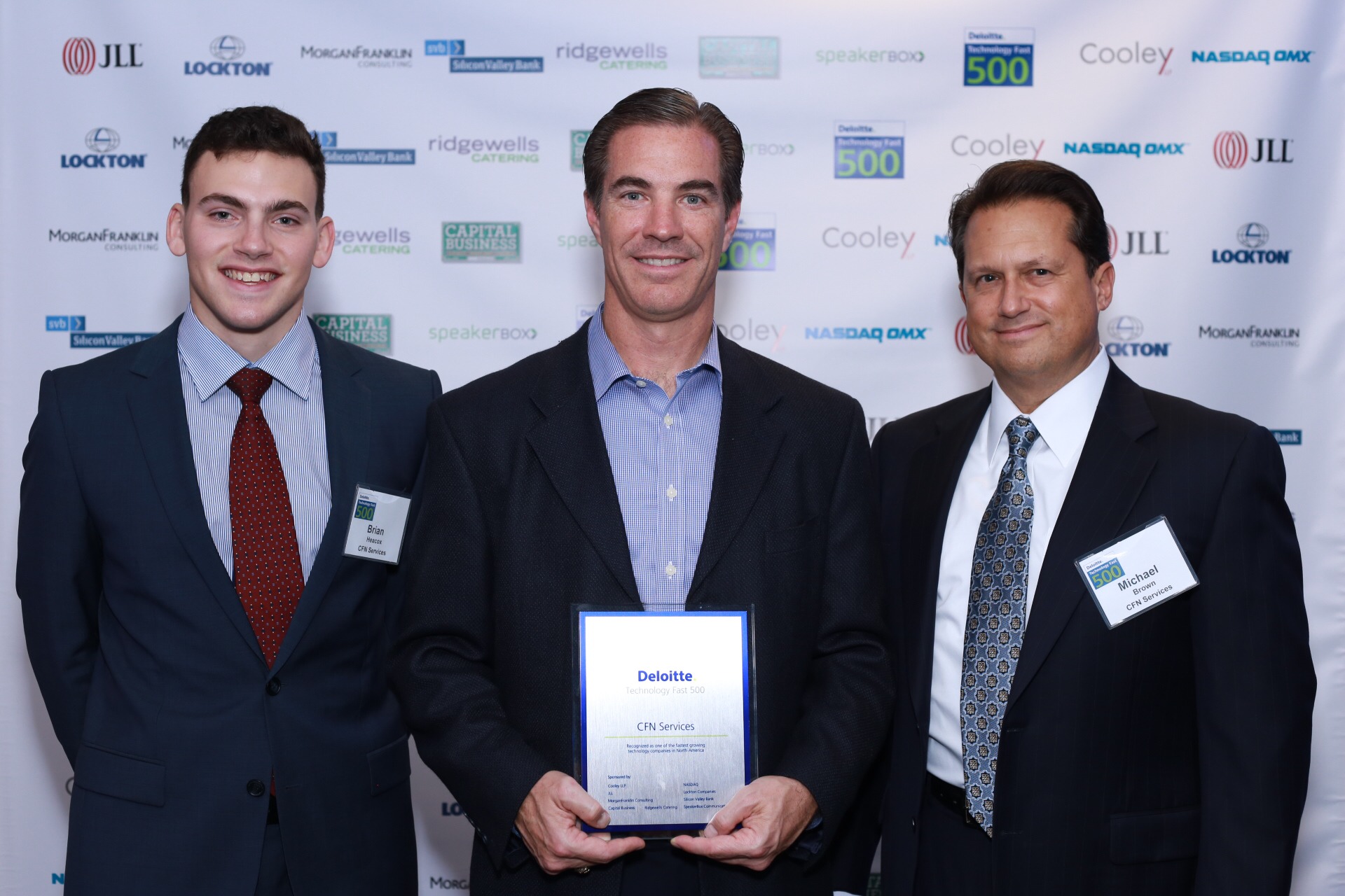 CFN Services accepts it fourth consecutive Deloitte Fast 500 Award at the Greater Washington Awards Ceremony