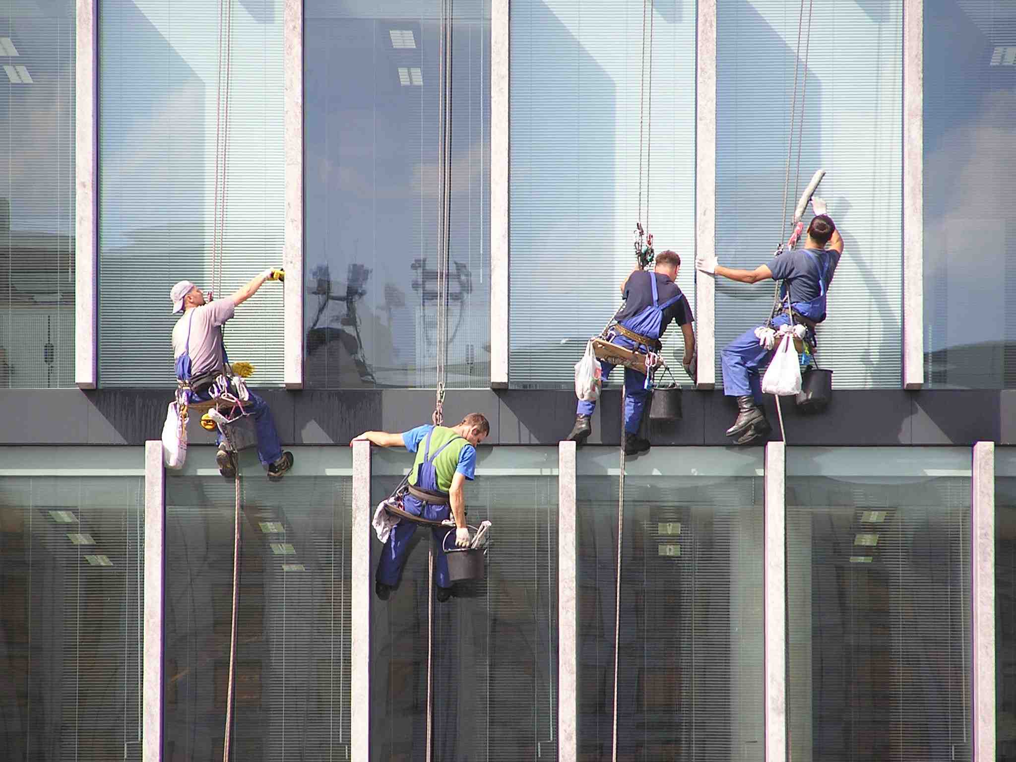 Window washing is one of the most hazardous occupations in the world.