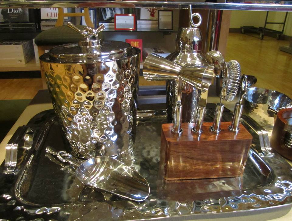 Mary Jurek Designs stainless steel tabletop, barware for the most sylish holiday decorating and entertaining.