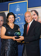 Dr. Farouk El-Baz receives the Leading by Example Award from Coptic Orphans founder and Executive Director Nermien Riad in Reston, VA on Oct. 11, 2014.