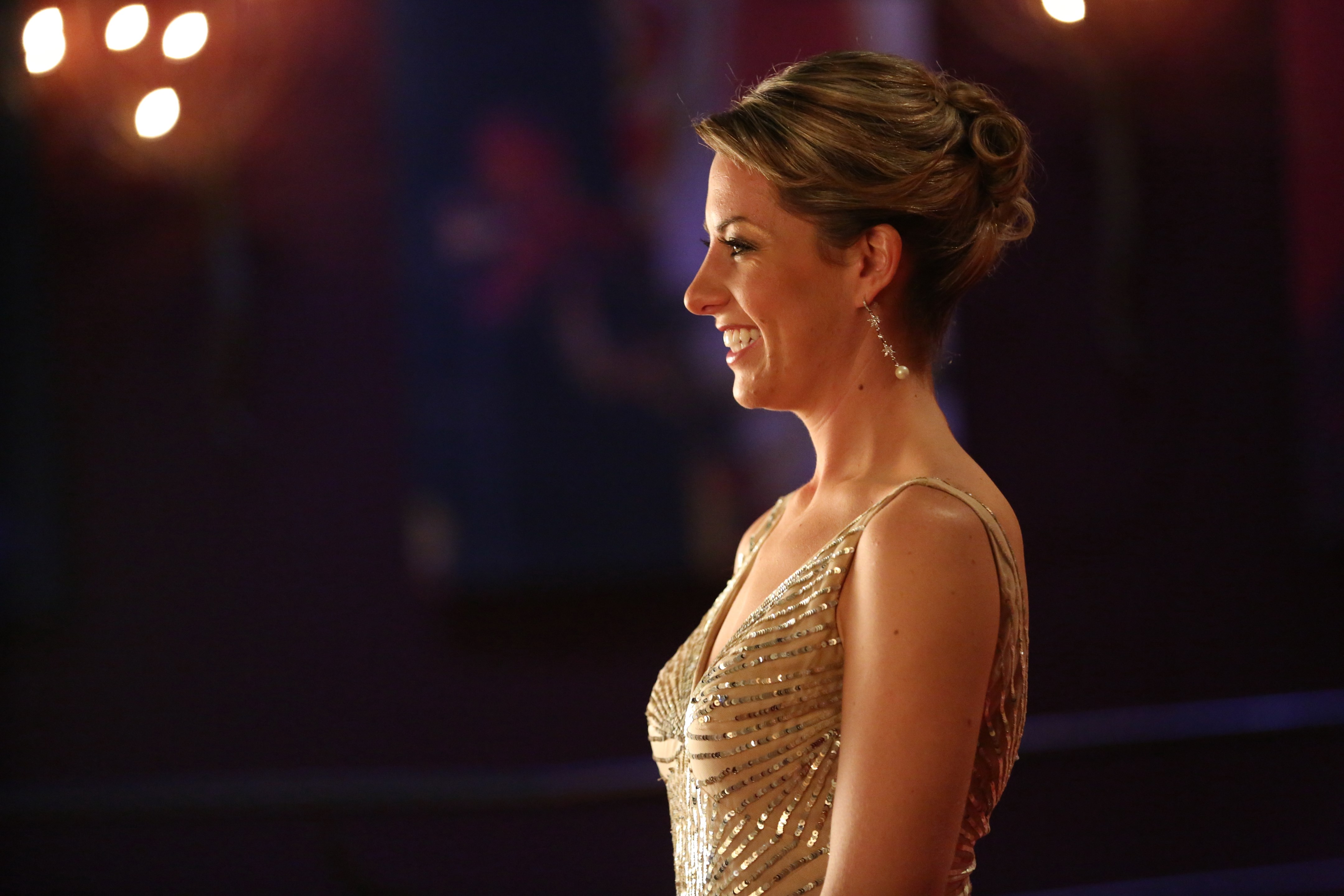 Charlotte Dujardin, the double Olympic gold medallist and world Dressage number one, is pictured at the FEI Awards 2013 ceremony, where she collected her Reem Acra Best Athlete award