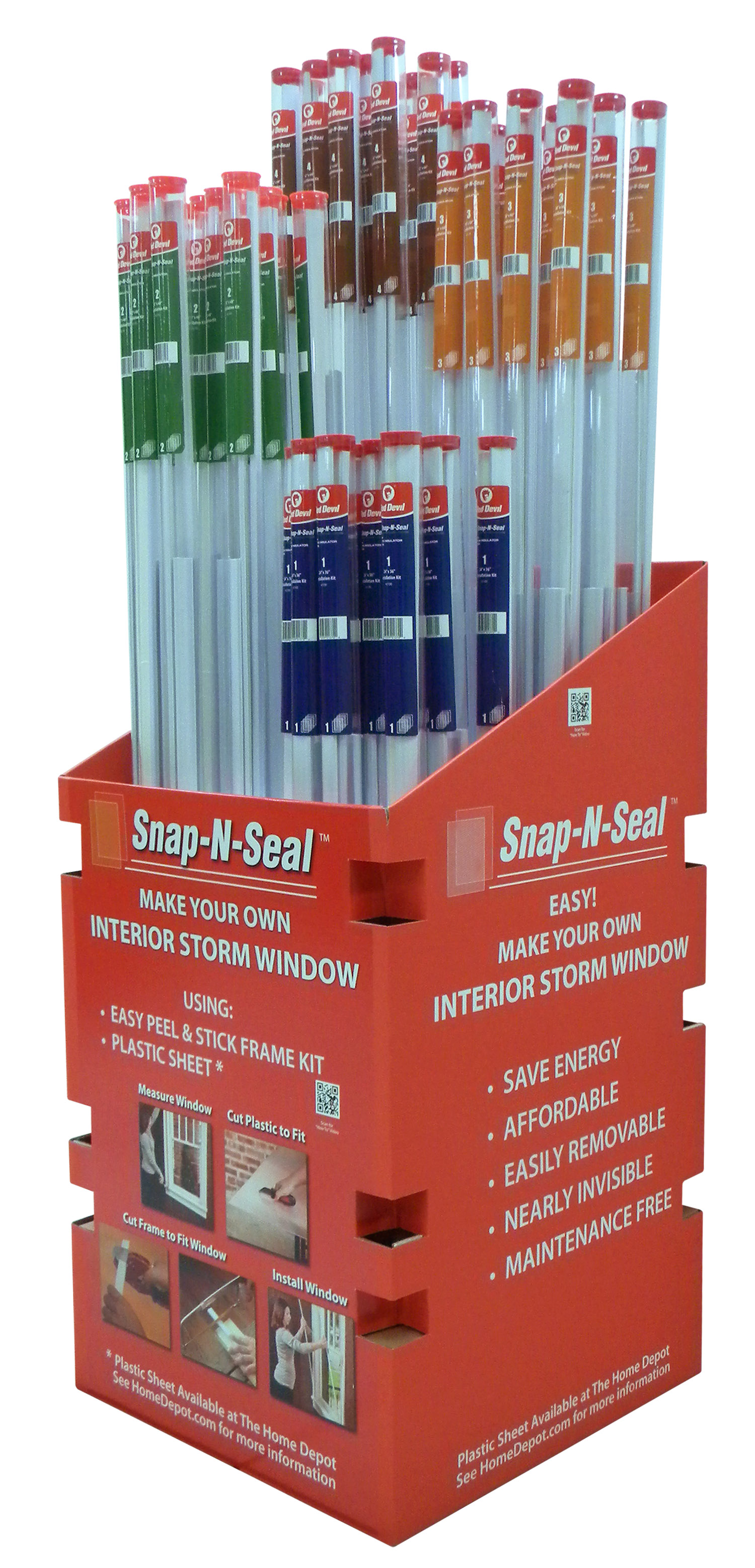Look for Snap-N-Seal in these bold, colorful store displays.