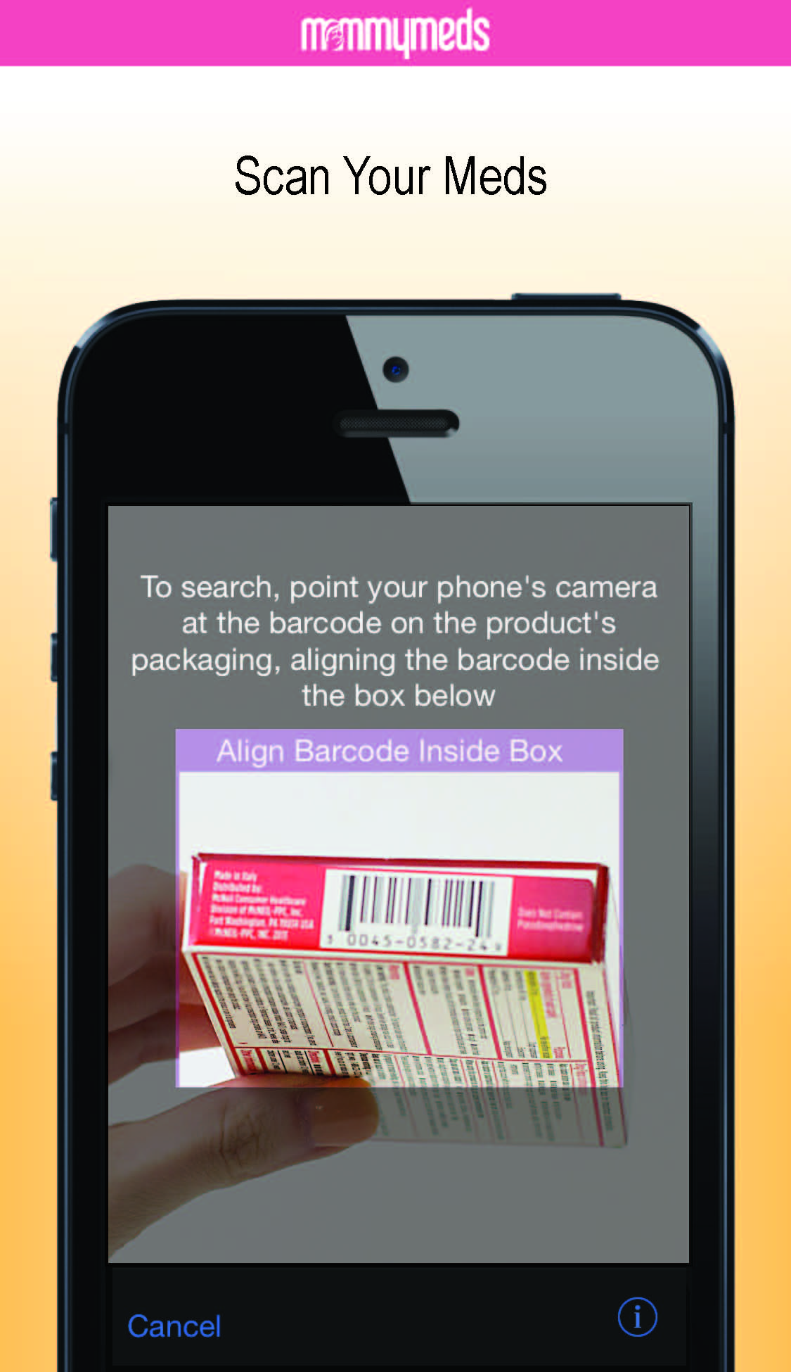 Contains convenient barcode scanner for over-the-counter medications.