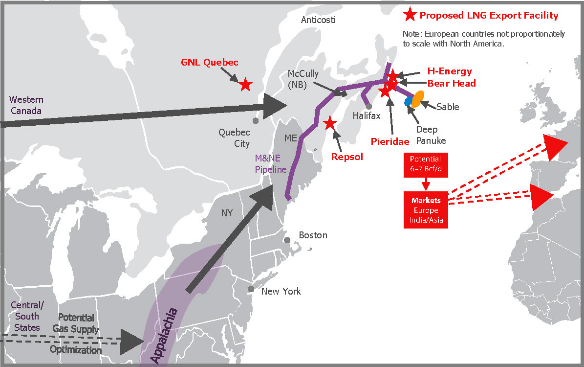 Figure 1. Map of LNG Export Facilities