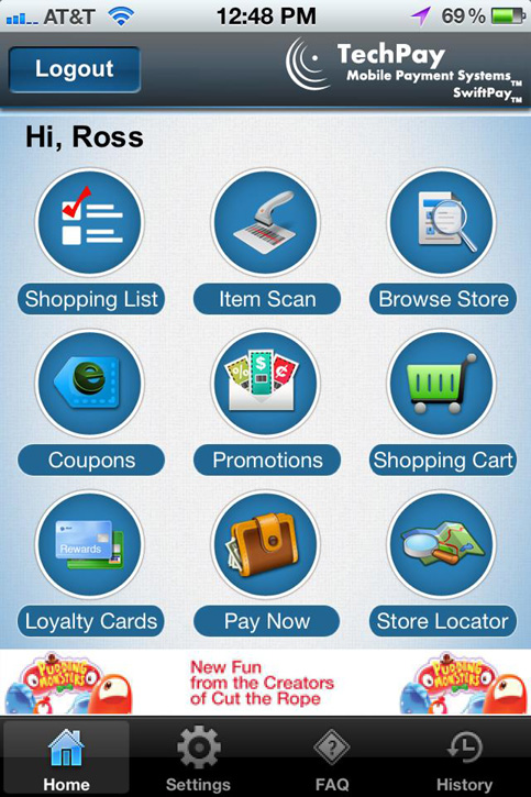 The Apple and Android-compatible app is user-friendly, convenient and secure for shoppers to use.