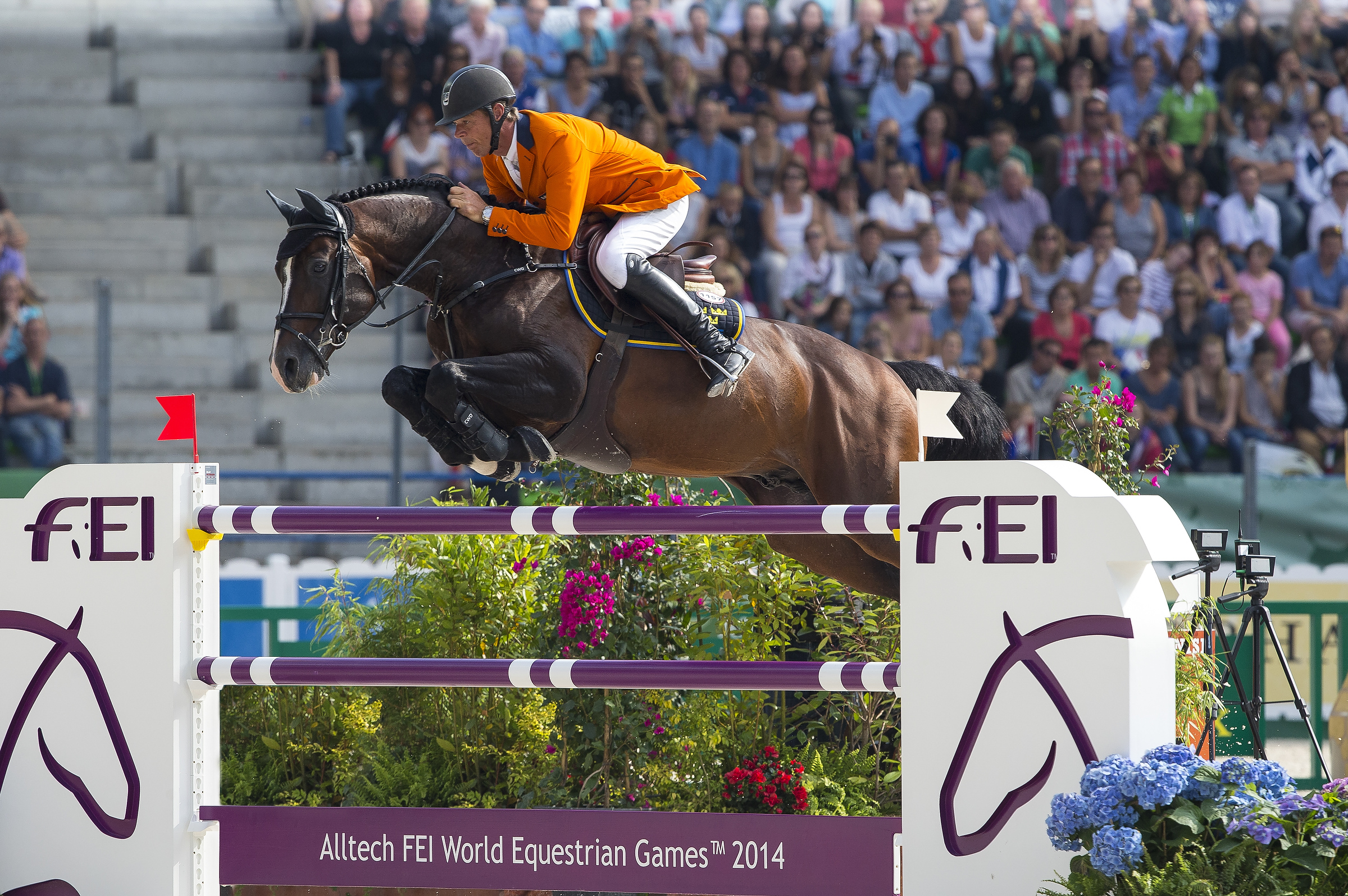 FEI Awards 2014 nominee Jeroen Dubbeldam, double gold medallist at the Alltech FEI World Equestrian Games and a member of the winning team at the Furusiyya FEI Nations Cup Final (FEI/Leanjo de Koster)