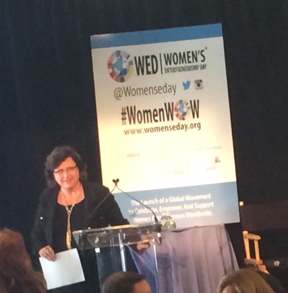 Susan at the inaugural Women's Entrepreneurship Day, developed to celebrate the accomplishments of female leaders and innovators.