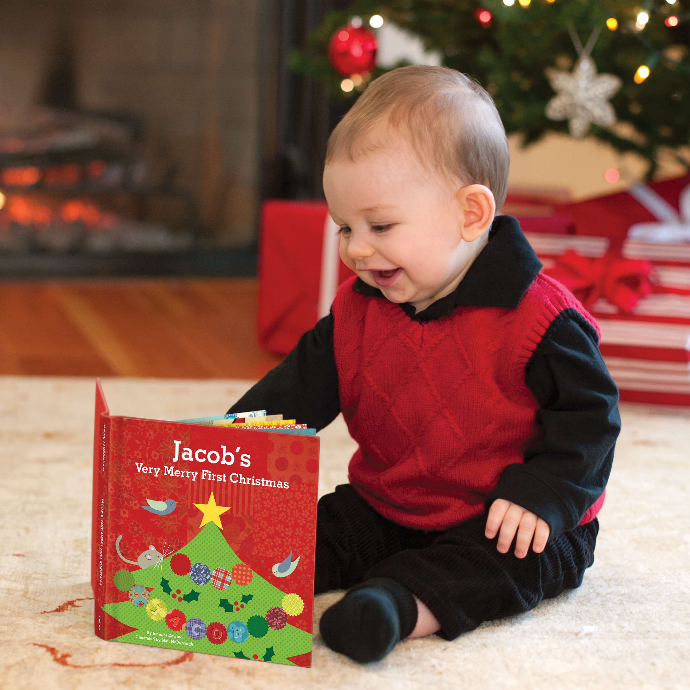 "My Very Merry Christmas" makes a charming personalized gift for baby's first Christmas!