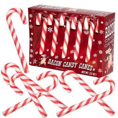 Bacon Candy Canes from Stupid.com