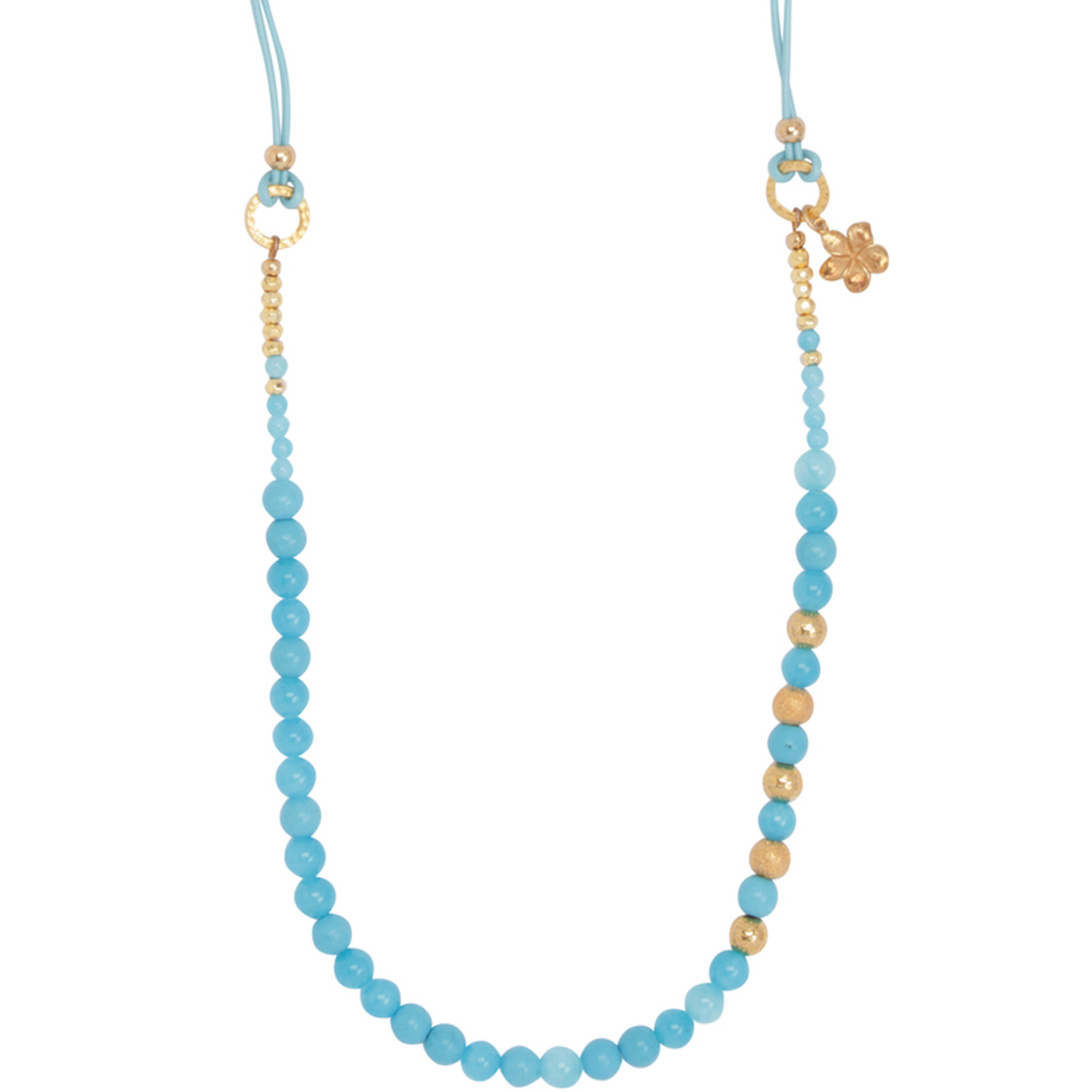 Coco Cabana Turquoise Leather Resort Necklace