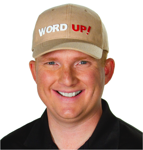 Word Up Hat on founder Jon LaClare