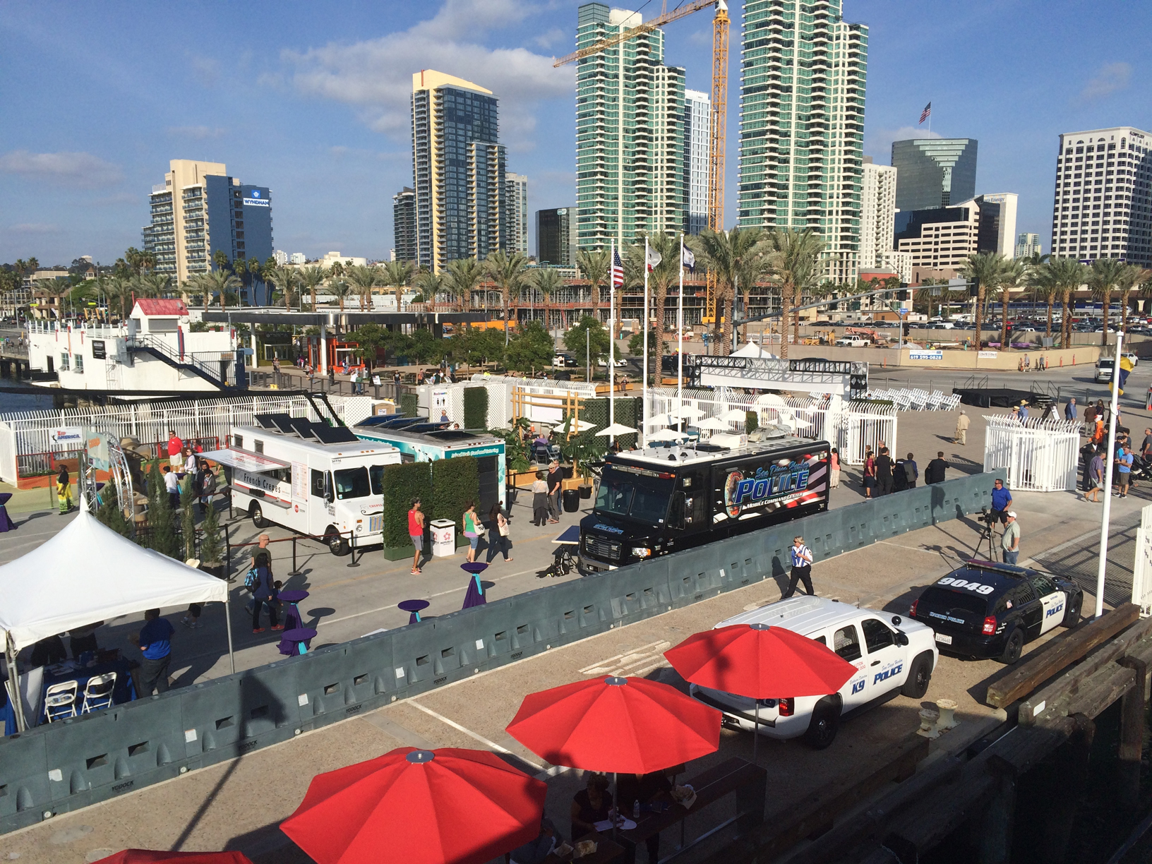 Food trucks and street performers were part of the festivities on hand at the public ribbon-cutting for San Diego’s new North Embarcadero Waterfront Park.